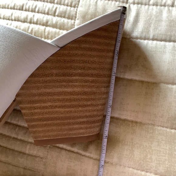 Splendid Nala Pointed Toe Wood Block Heel Leather Mule Snow White SZ 9.5 - Picture 14 of 15